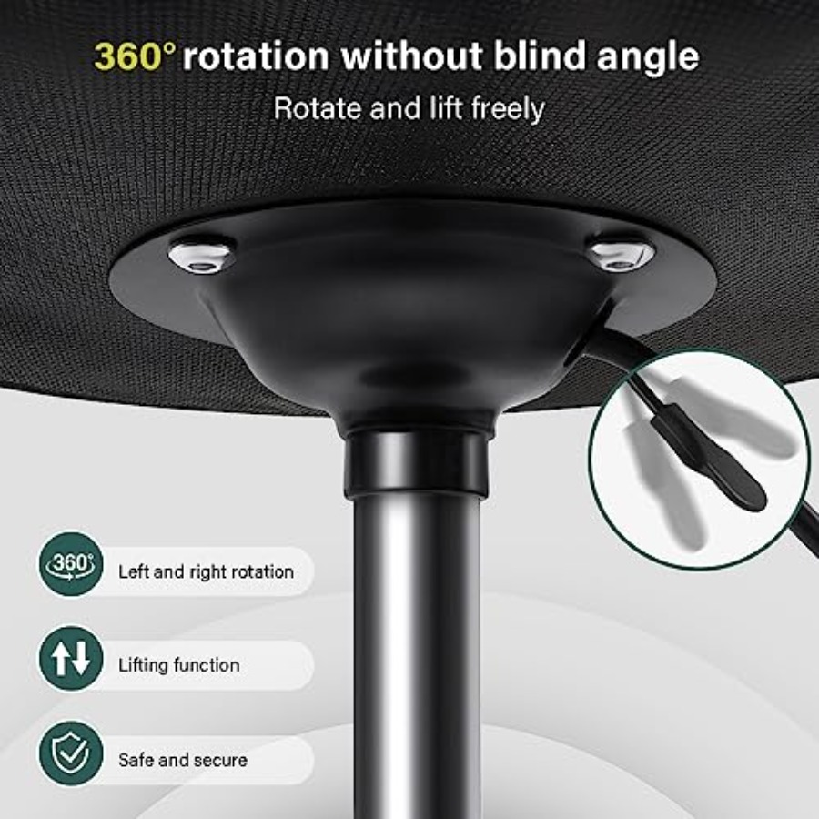 Square Swivel Stool with Wheel - Spa & Wellness Jura Resort Centre De Loisirs Des Franches Montagnes recensie en prijs