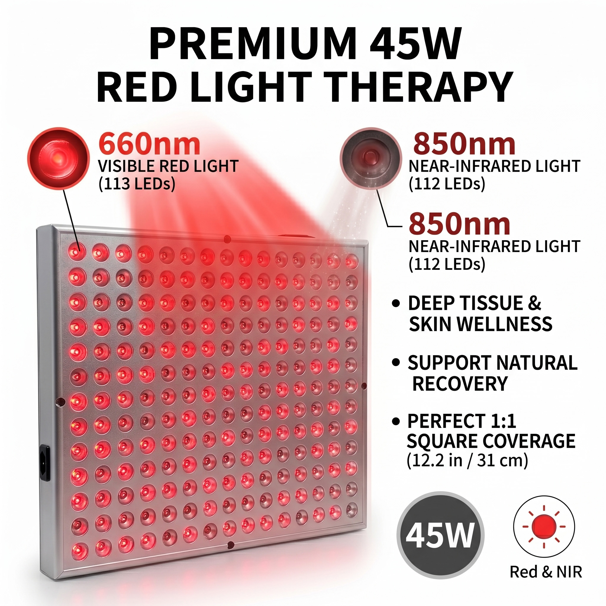 45W LED 660nm 850nm Red Near I - Spa Wellness Uk recensie en prijs