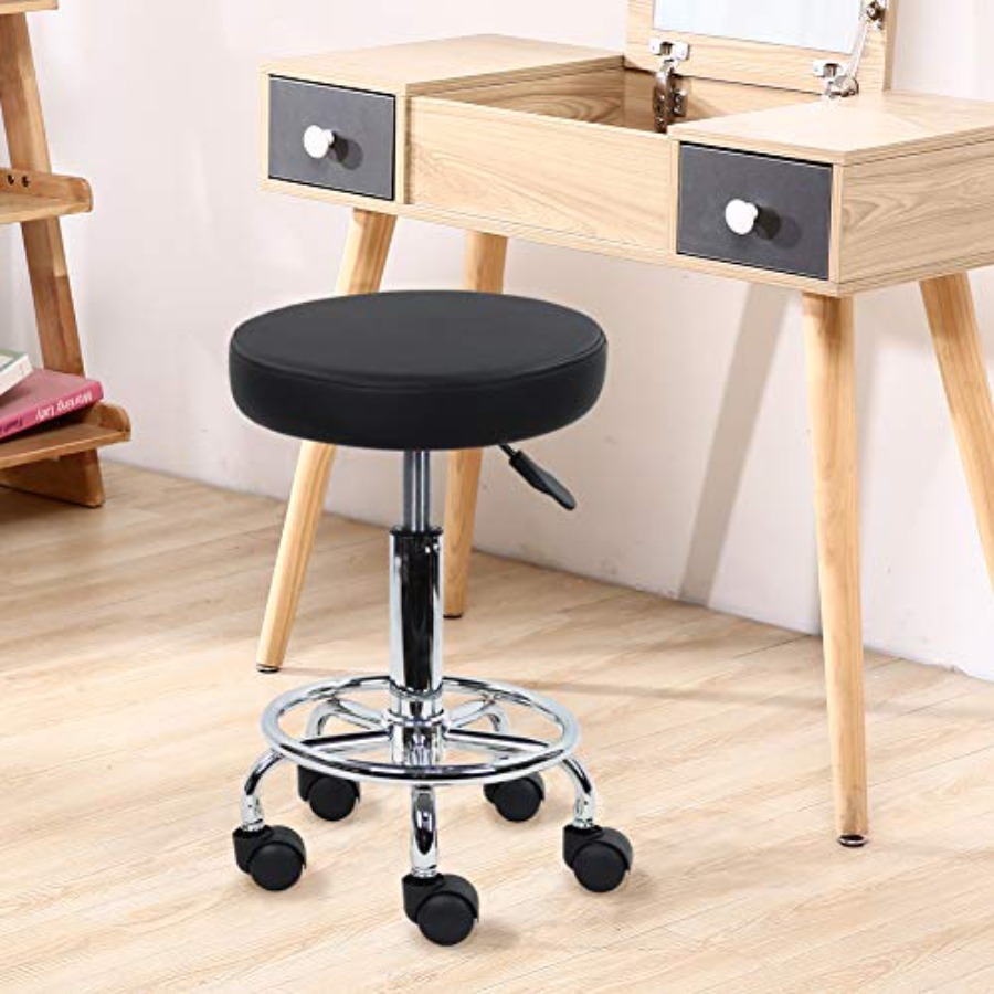 PU Leather Round Rolling Stool - Spa & Wellness Jura Resort Centre De Loisirs Des Franches Montagnes recensie en prijs